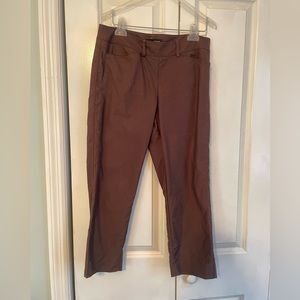 Brown ankle suit pants